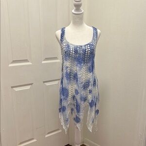 Boston Proper Blue and White Tunic Top